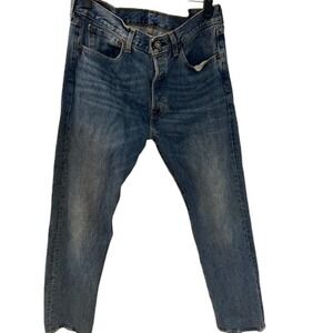 Levis 501 Original Fit Mens Jeans Medium Wash Blue Denim W31 L32 Button Fly
